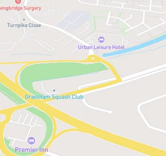 map for Grantham Squash Club