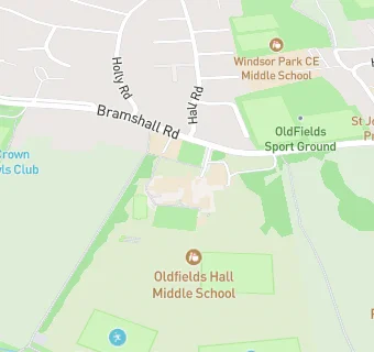 map for Oldfields Hall Middle School