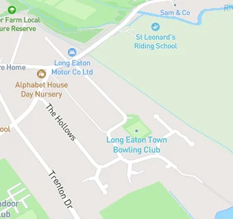 map for Long Eaton Bowls Club