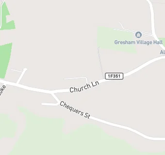 map for Gresham Village Hall