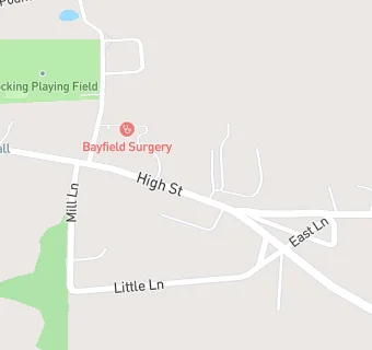 map for Bayfield Surgery