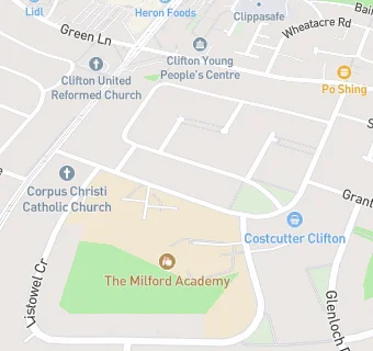 map for Milford Academy