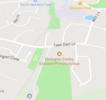 map for The Donington Cowley Endowed Primary School