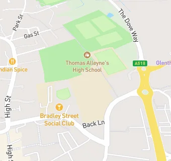 map for Thomas Alleyne's High School