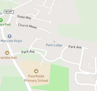 map for Fourfields Primary School