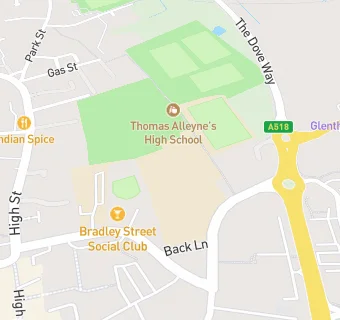 map for Thomas Alleynes High School