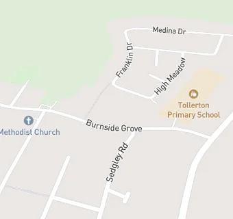 map for Tollerton Primary School