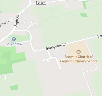 map for Brown's Church of England Primary School, Horbling