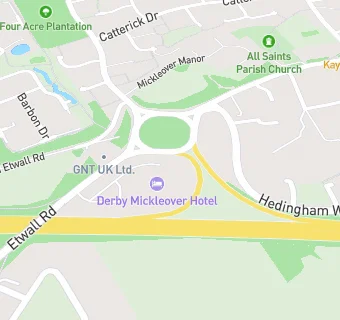 map for Derby Mickleover Hotel