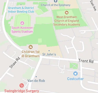 map for West Grantham Church of England Primary Academy