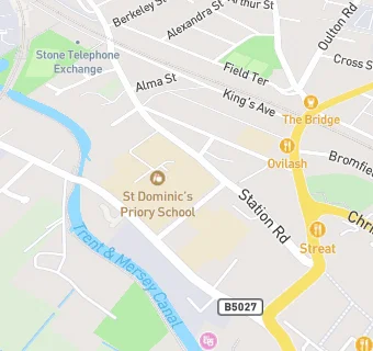 map for St Dominic's Priory School