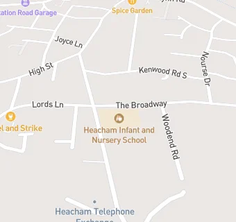 map for Heacham Infant and Nursery School