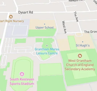 map for West Grantham Academy - St John's Lower Site