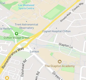 map for Cygnet Hospital Clifton