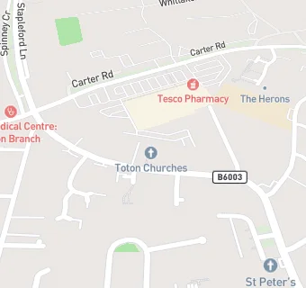 map for Toton Methodist Church (Toton Churches Together)