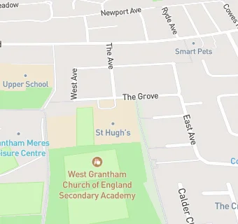 map for West Grantham Church of England Secondary Academy