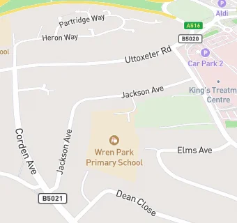 map for Wren Park Primary School