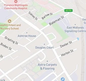 map for Douglas Court Care Home