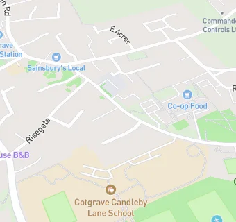 map for The Cotgrave Candleby Lane School