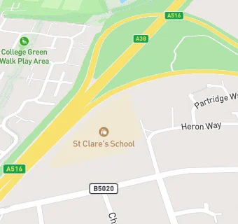 map for St Clare's School