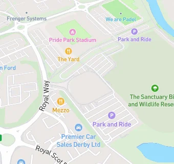 map for Cafe 42 at Derby Arena