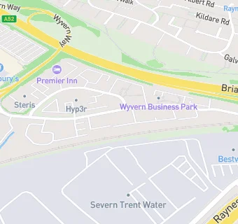 map for Premier Inn (Derby East)