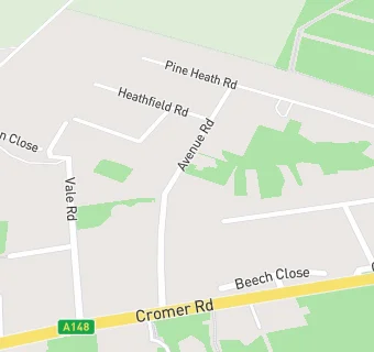 map for High Kelling Village Hall