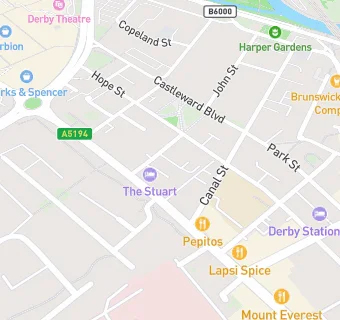 map for The Stuart Hotel