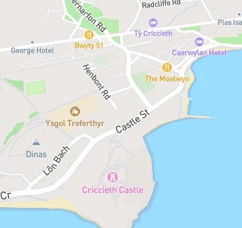 map for Castell Criccieth