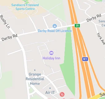 map for Holiday Inn Derby and Nottingham