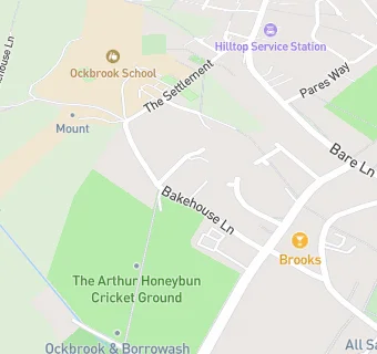 map for Ockbrook & Borrowash Cricket Club