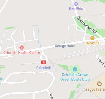 map for Swyddfa Bost Cricieth Post Office