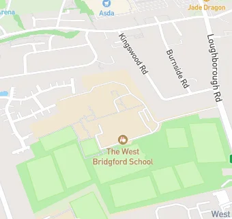 map for The West Bridgford School