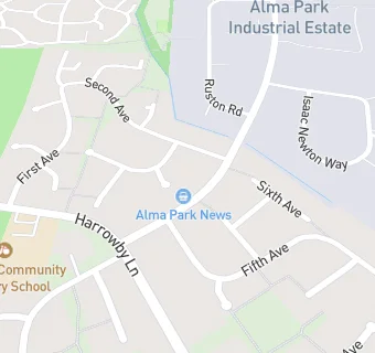 map for Alma Park Fish Bar