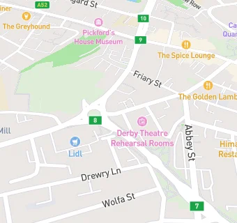 map for Derby Refugee Advice Centre