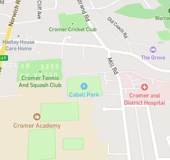 map for Cromer Town Football Club