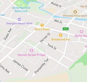 map for The Vernon Street Medical Centre