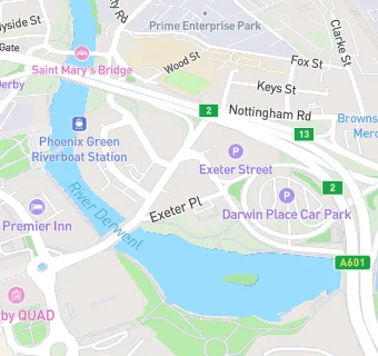 map for The Exeter Arms