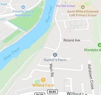 map for Wilford Social & Bowls Club