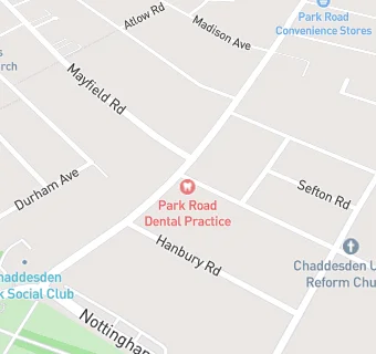 map for Park Road Dental Practice