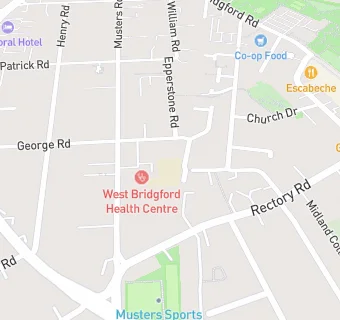 map for West Bridgford Infant School