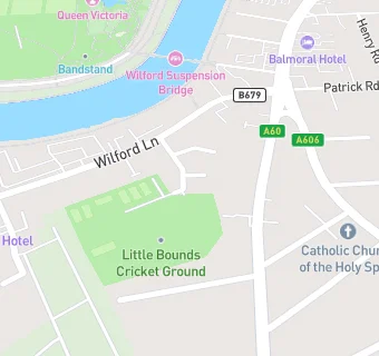 map for West Bridgford Lawn Tennis Club