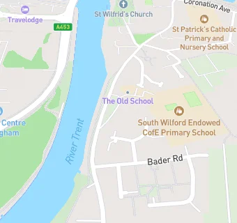 map for South Wilford Endowed Primary School