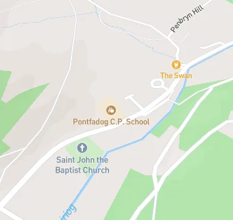 map for Pontfadog C.P. School