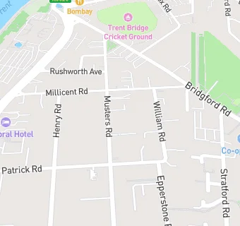 map for West Bridgford Methodist Church