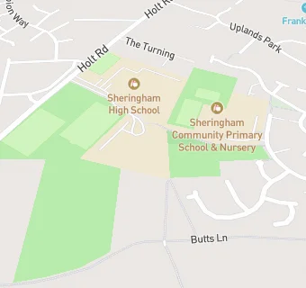 map for Sheringham Woodfields School