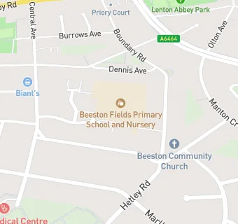 map for Beeston Fields Junior School