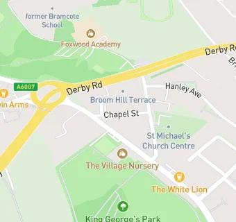 map for Bramcote Methodist Church