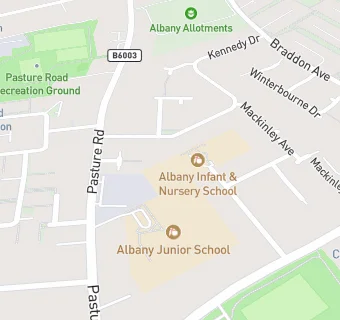 map for Albany Infant and Nursery School