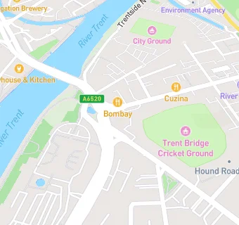 map for Trent Bridge Inn
